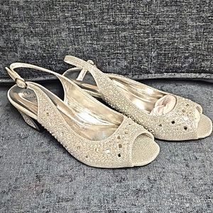 heels size 7 sequin great heel height